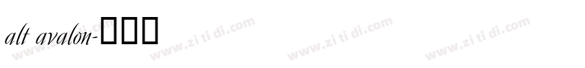 alt avalon字体转换